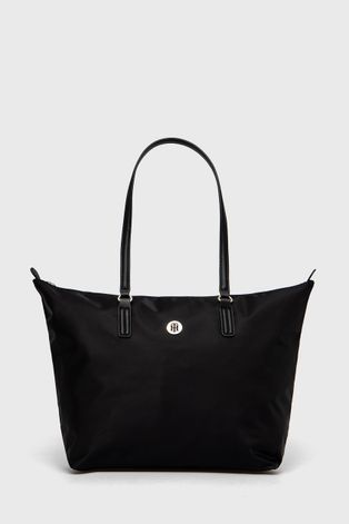 Τσάντα Tommy Hilfiger χρώμα: μαύρο