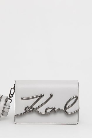 Karl Lagerfeld bőr táska szürke