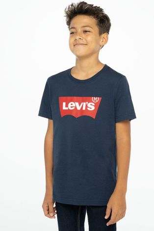 Levi's T-shirt dziecięcy kolor granatowy z nadrukiem