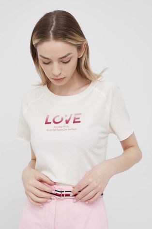 Памучна тениска Mos Mosh в розово