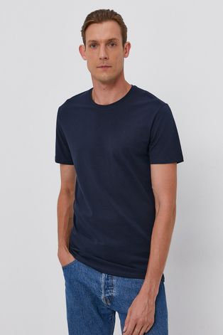 Selected Homme T-shirt kolor czarny gładki