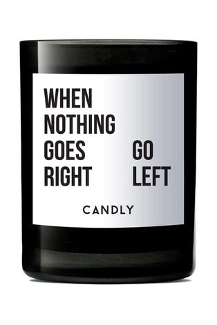 Candly Ароматна соева свещ When nothing goes right go left. 250 g