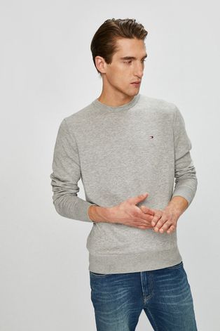 Пуловер Tommy Hilfiger мъжки в сиво от лека материя