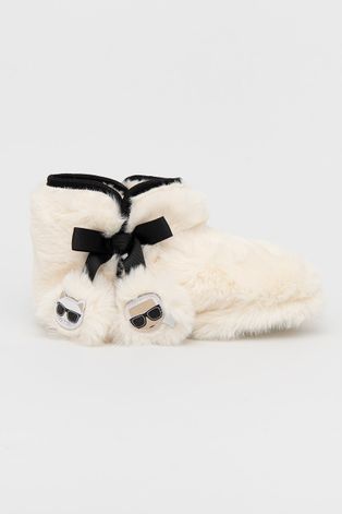 Kućne papuče Karl Lagerfeld boja bijela