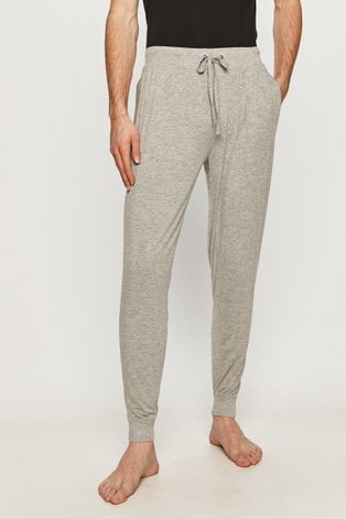 Ted Baker Pantaloni de pijama bărbați, culoarea gri, material neted