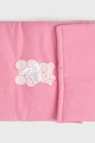 Guess Rożek niemowlęcy kolor różowy
