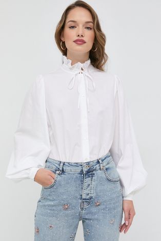 Памучна блуза Ivy & Oak дамска в бяло с изчистен дизайн
