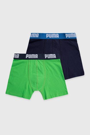 Puma Bokserki dziecięce (2-pack) kolor zielony