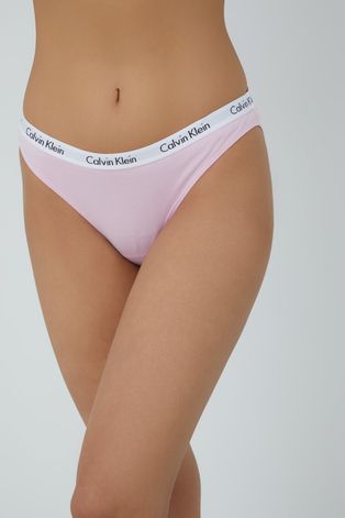 Calvin Klein Underwear Figi kolor różowy z bawełny
