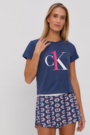 Calvin Klein Underwear Piżama damska kolor granatowy