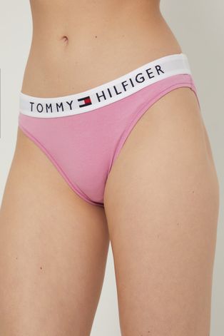 Nohavičky Tommy Hilfiger ružová farba,