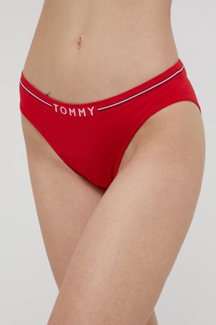 Nohavičky Tommy Hilfiger červená farba,