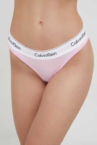 Calvin Klein Underwear Stringi kolor różowy