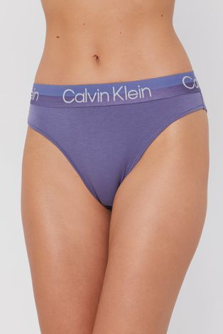 Calvin Klein Underwear Figi kolor fioletowy z bawełny