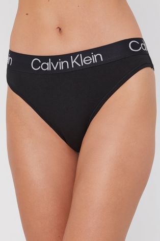 Calvin Klein Underwear Figi kolor czarny z bawełny