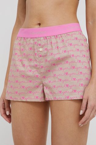Calvin Klein Underwear Szorty piżamowe damskie kolor różowy