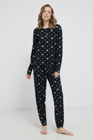Pyžamo Chiara Ferragni dámské, černá barva