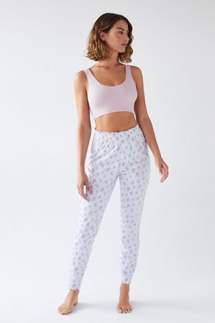 Women'secret Spodnie piżamowe damskie kolor biały