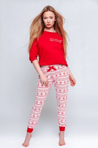 Pidžama Sensis za žene, boja: crvena