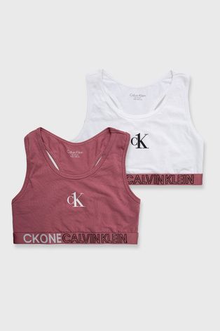 Calvin Klein Underwear Biustonosz dziecięcy (2-pack) kolor różowy