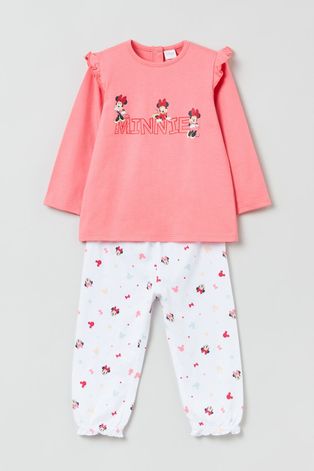 Дитяча піжама OVS колір рожевий з принтом