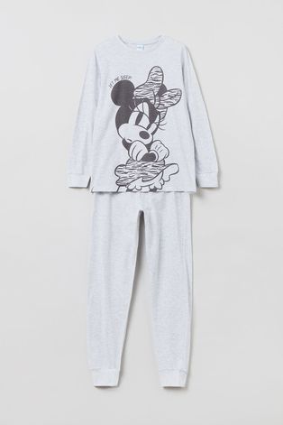 Дитяча піжама OVS колір сірий з принтом