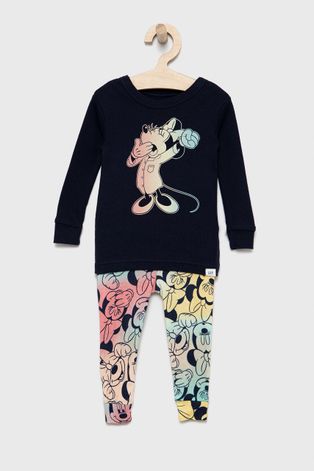 Dětské bavlněné pyžamo GAP x Disney tmavomodrá barva, s potiskem