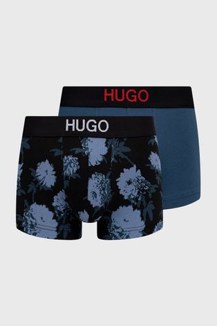 Hugo Bokserki (2-pack) męskie kolor niebieski