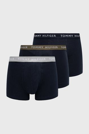 Boxerky Tommy Hilfiger (3-pack) pánské, tmavomodrá barva