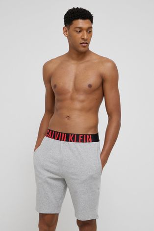 Kratki doljnji dio pidžame Calvin Klein Underwear za muškarce, boja: siva