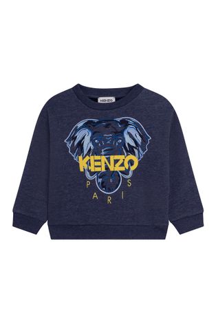 Детская кофта Kenzo Kids цвет синий с принтом