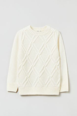 Παιδικό πουλόβερ OVS χρώμα: άσπρο