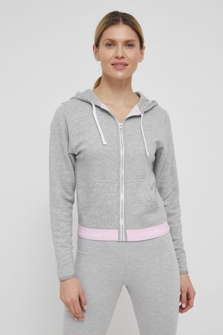 Dukserica Calvin Klein Underwear za žene, boja: siva, s kapuljačom