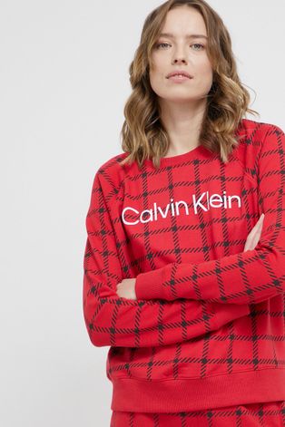 Пижамная кофта Calvin Klein Underwear женская цвет красный