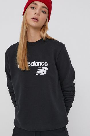 New Balance felső WT03811BK fekete, női, nyomott mintás