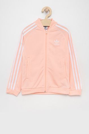 adidas Originals Bluza dziecięca kolor różowy gładka