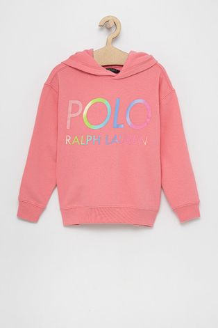 Polo Ralph Lauren Bluză copii culoarea roz, cu imprimeu