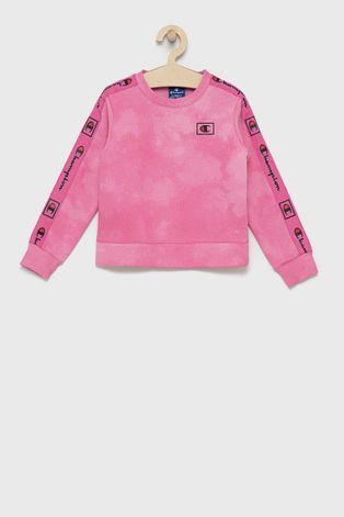 Champion Bluza dziecięca kolor różowy z nadrukiem