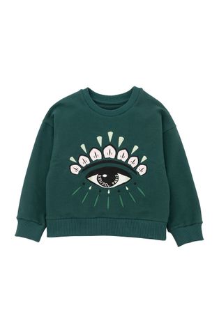 Παιδική μπλούζα Kenzo Kids χρώμα: πράσινο