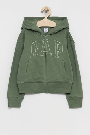 Παιδική μπλούζα GAP χρώμα: πράσινο