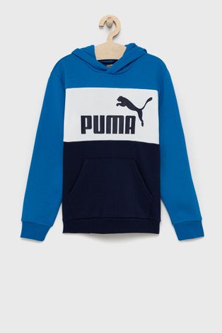 Dječja dukserica Puma boja: plava, s kapuljačom