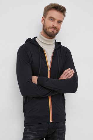 Βαμβακερή μπλούζα Paul Smith ανδρική, χρώμα: μαύρο