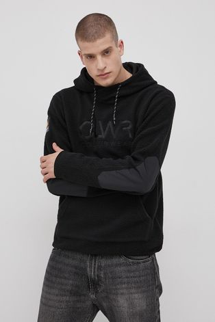 Суичър Colourwear мъжки в черно с апликация
