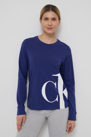 Calvin Klein Underwear Longsleeve piżamowy kolor granatowy