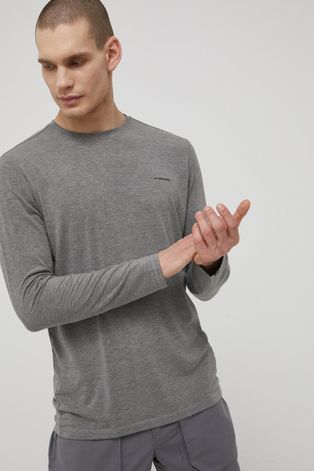 Funkčné tričko s dlhým rukávom Viking Teres šedá farba, jednofarebné