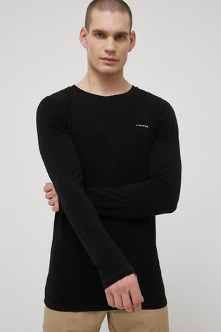 Funkcionalna majica dugih rukava Viking Teres boja: crna, jednobojni model
