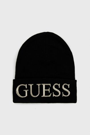 Kapa s dodatkom vune Guess boja: crna