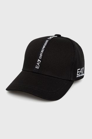 Шапка EA7 Emporio Armani цвет чёрный с аппликацией