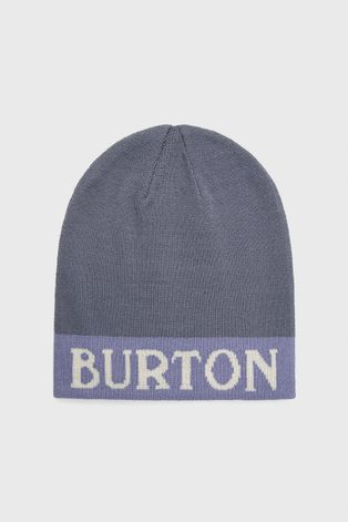 Двостороння шапка Burton колір сірий з тонкого трикотажу