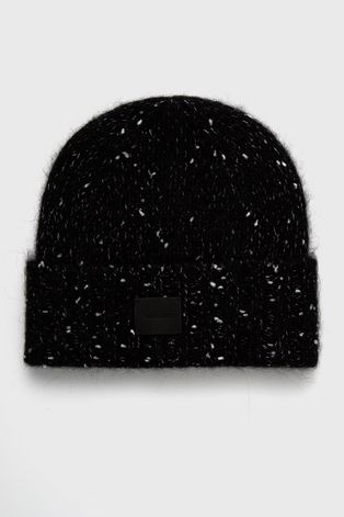 Вовняна шапка AllSaints колір чорний вовна
